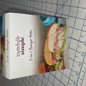Blue 3-in-1 Burger Press NIB‎ Tastefully Simple